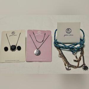 Lot of 3 GEMMA SIMONE Sets Necklaces Earrings Bracelets Gold Silver Rope NEW